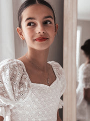 Estelle Girls Silver Necklace - A Little Lacey