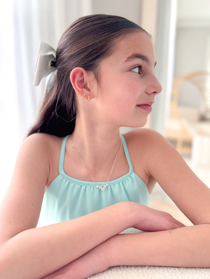 Eternal Bloom Girls Silver Necklace - A Little Lacey