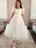 Eva Girls Embroidered Ivory Dress - A Little Lacey · Photo 18 of 18