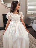 Eva Girls Embroidered Ivory Dress - A Little Lacey · Photo 1 of 18