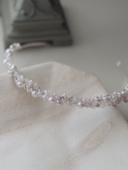 Evelyn Girls Soft Pink Pearl Headband - A Little Lacey