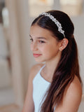 Evelyn Girls Soft Pink Pearl Headband - A Little Lacey · Photo 1 of 9