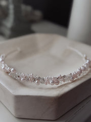 Evelyn Girls Soft Pink Pearl Headband - A Little Lacey