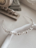Silver Pearl Headband paired with matching pearl jewellery – timeless girls accessory