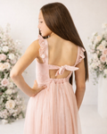 Ella Rose Girls Dusty Pink Tie-Back Dress - A Little Lacey · Photo 1 of 4