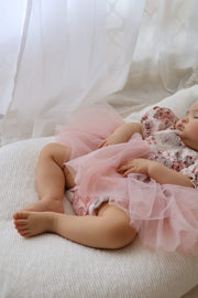 Eloise Tulle Baby Romper - Nectar - A Little Lacey