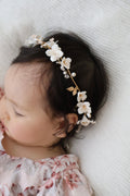 wedding headband for girls lightweight porcelain flower accessory