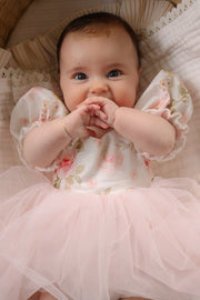 Eloise Tulle Baby Romper - Light Pink - A Little Lacey