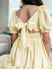 Emilia Girls Lemon Dress - A Little Lacey