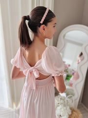 Emilia Girls Pale Pink Dress - A Little Lacey