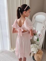 Emilia Girls Pale Pink Dress - A Little Lacey