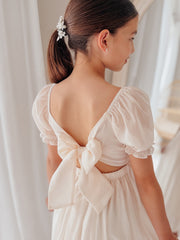 Esther Girls Champagne Dress - A Little Lacey