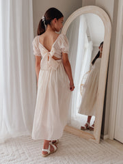 Esther Girls Champagne Dress - A Little Lacey