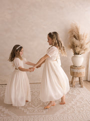 Esther Girls Champagne Dress - A Little Lacey