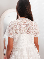 Etta Lace Communion Jacket - A Little Lacey