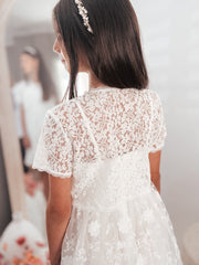 Etta Lace Communion Jacket - A Little Lacey