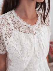 Etta Lace Communion Jacket - A Little Lacey