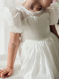 Soft white baptism dress for toddler girls