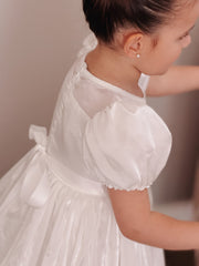Evangeline Girls White Christening Dress - A Little Lacey