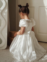Evangeline Girls White Christening Dress - A Little Lacey