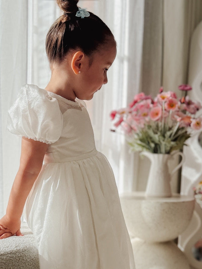 Girls White Dress for christening day