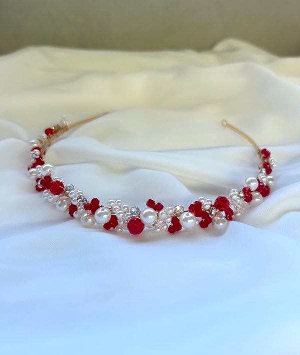 Evelyn Girls Christmas Pearl Headband - Christmas Dresses and Rompers