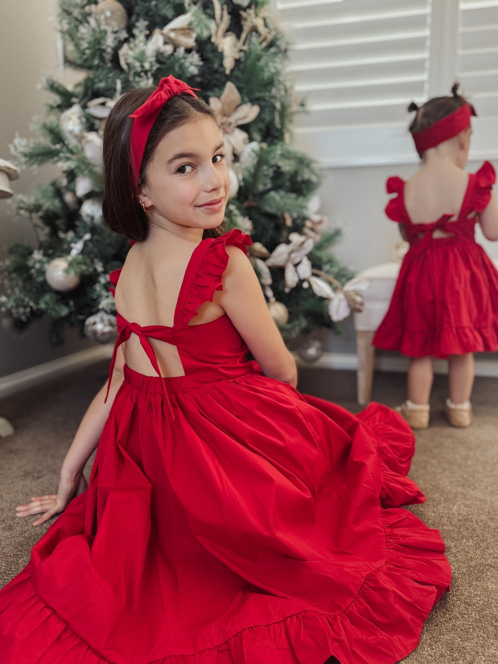 Faith Girls Red Christmas Dress - Christmas Dresses and Rompers