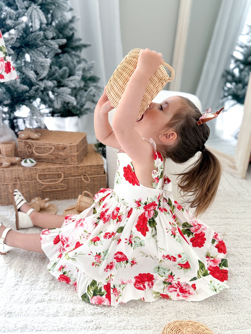 Faith Girls Christmas Rose Dress - A Little Lacey