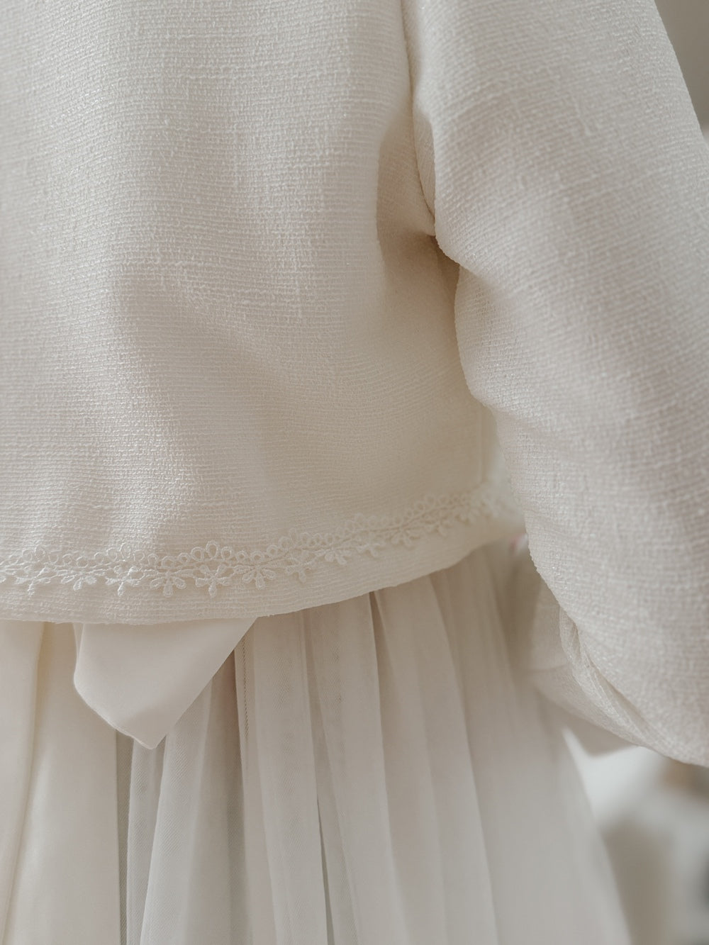 girls white formal jacket for special occasions