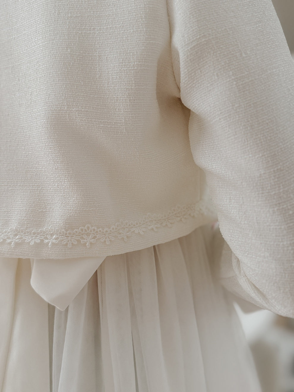 girls white formal jacket for special occasions