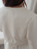 white textured jacket for girls wedding outfit