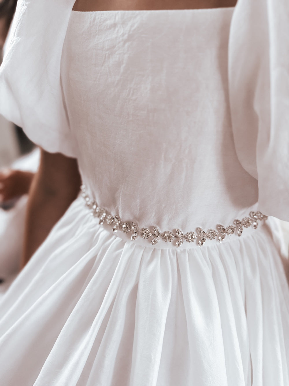 With Pearls Crystal Belt For Wedding Dress Obmwang Bridal