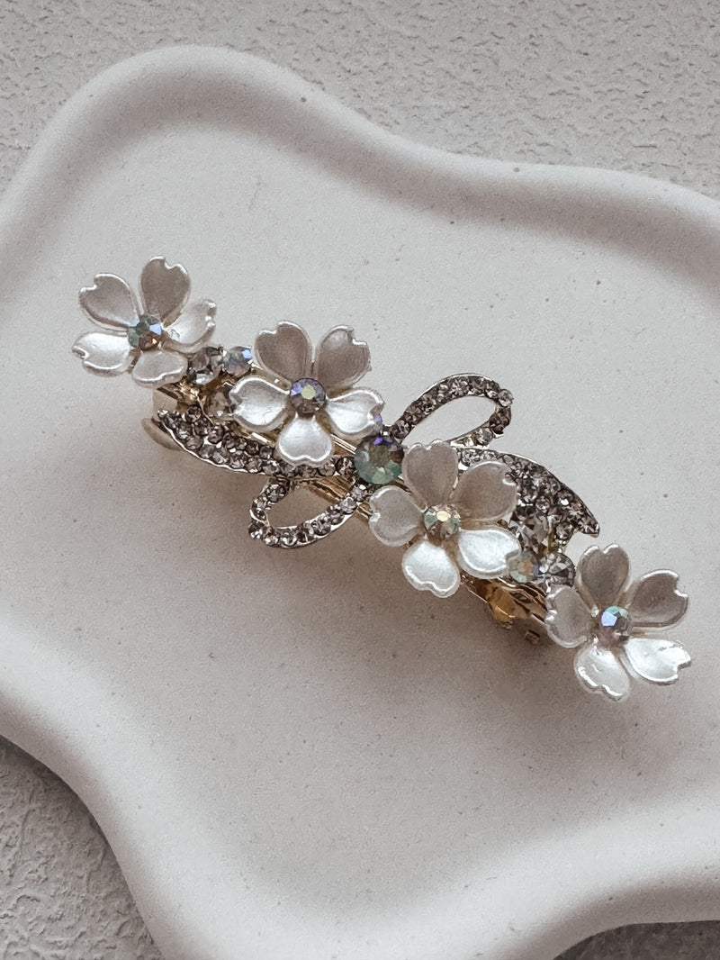 Flora Crystal Girls Barrette
