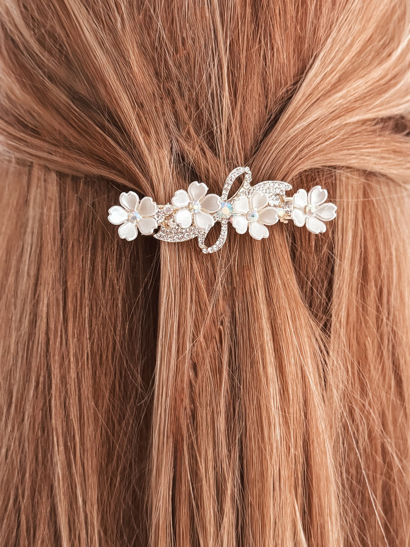 Flora Crystal Girls Barrette