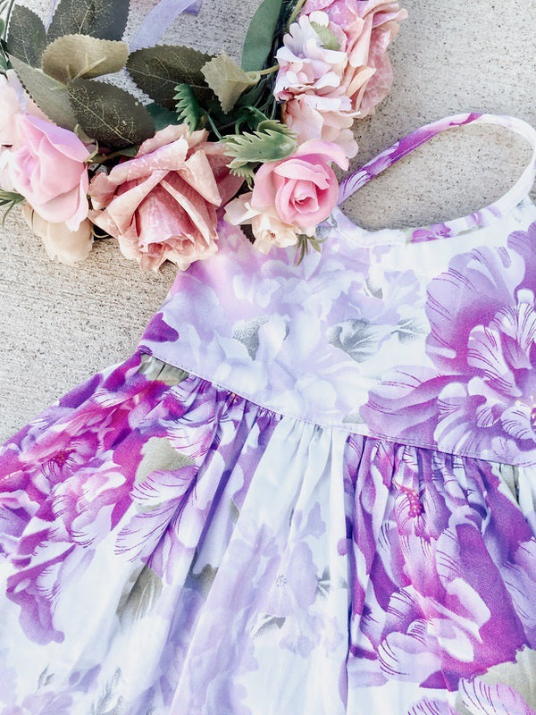 Florence Hi Low Dress - Purple Haze - Girls Floral Dresses