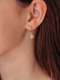 Flower Girls Gold Hoop Earrings – gold-plated hoops with delicate flower charms by A Little Lacey