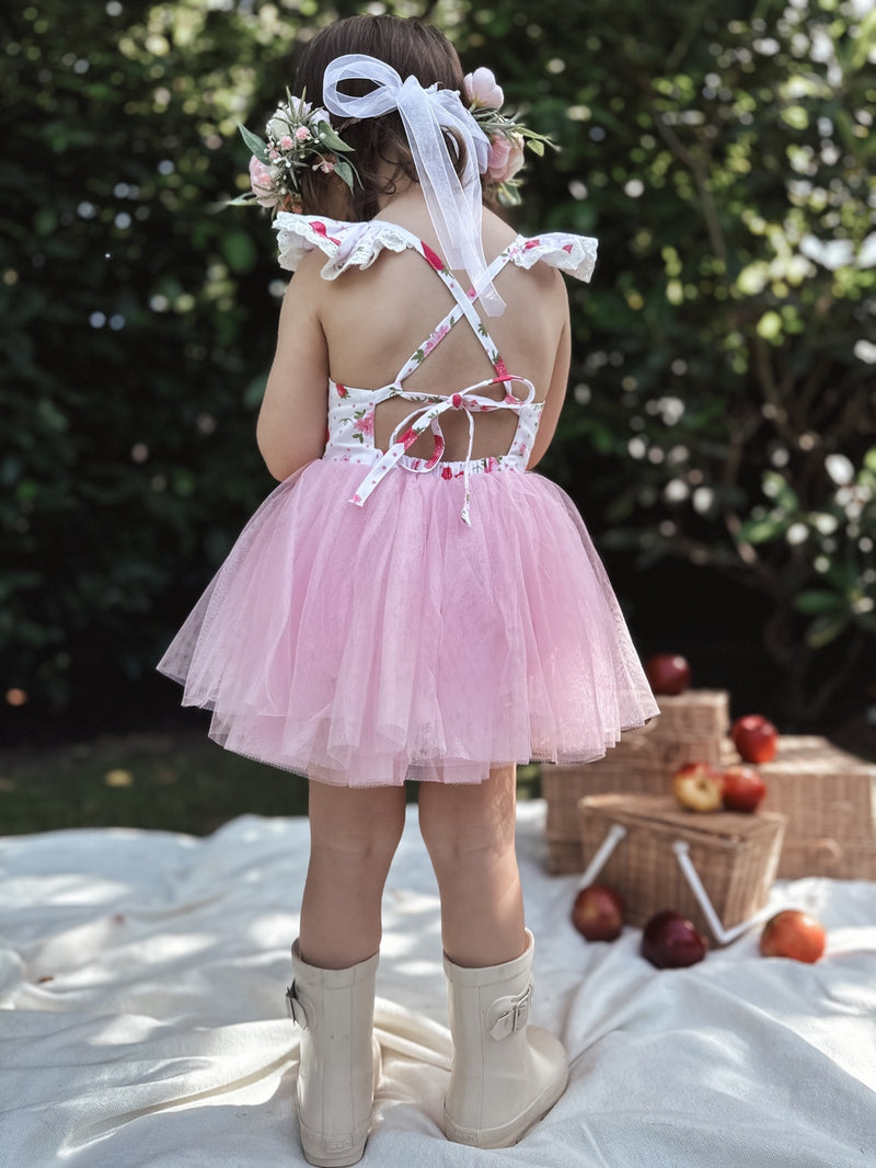 Frankie Baby Tutu Romper - Strawberry - A Little Lacey