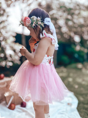 Frankie Baby Tutu Romper - Strawberry - A Little Lacey