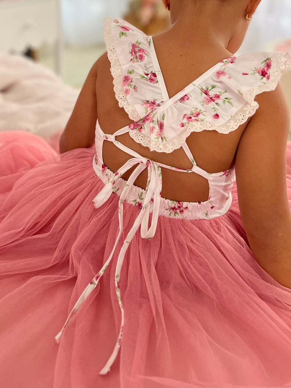 Frankie Girls Tutu Dress - Dusty Pink A Little Lacey Frankie Girls Tutu Dress - Dusty Pink A Little Lacey
