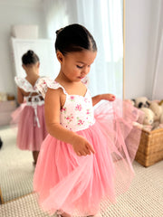 Frankie Girls Tutu Dress - Dusty Pink - A Little Lacey