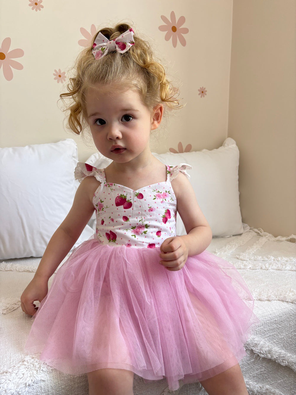 Frankie Baby Tutu Romper - Strawberry Size 00
