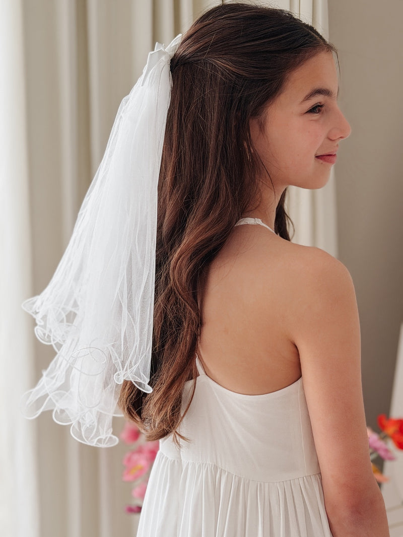 Faith Silver Cross Communion Veil - A Little Lacey