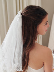 Faith Silver Cross Communion Veil - A Little Lacey
