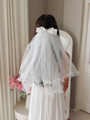 Faith Silver Cross Communion Veil - A Little Lacey