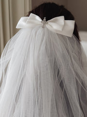 Faith Silver Cross Communion Veil - A Little Lacey