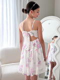 Soft floral girls dress for weddings and birthdays