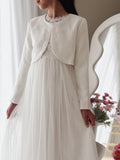 Communion jacket with delicate trim
