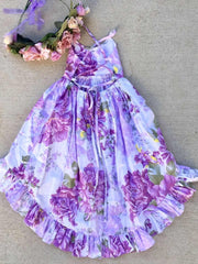 Florence Hi Low Dress - Purple Haze - A Little Lacey