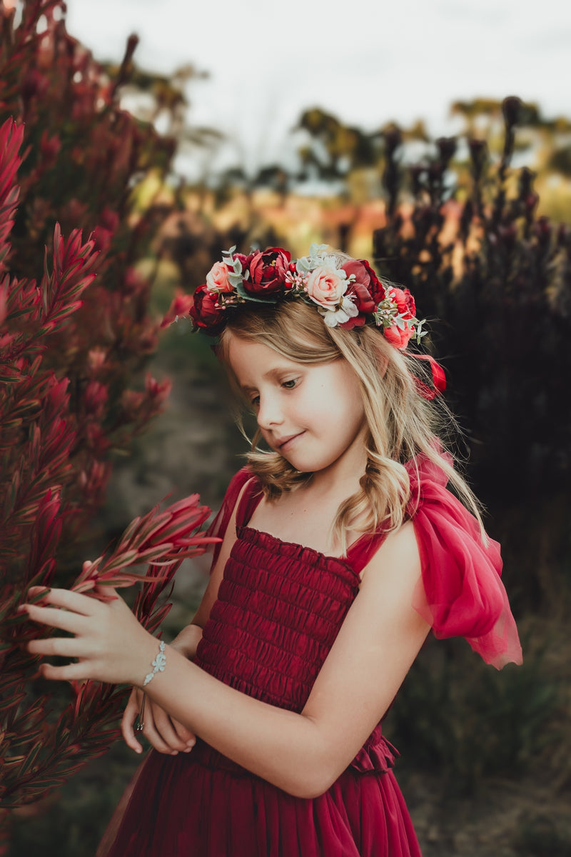 Haven Girls Burgundy Tulle Set - A Little Lacey