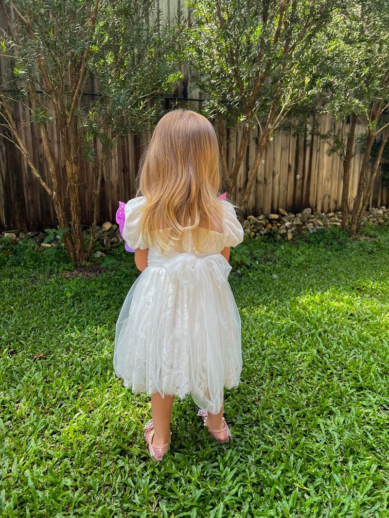 Genevieve Girls White Lace Dress - A Little Lacey